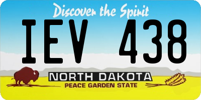 ND license plate IEV438