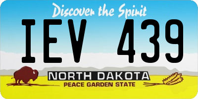 ND license plate IEV439