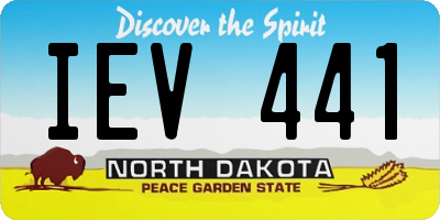 ND license plate IEV441