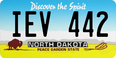 ND license plate IEV442