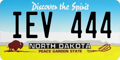 ND license plate IEV444