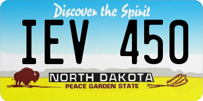 ND license plate IEV450