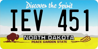 ND license plate IEV451