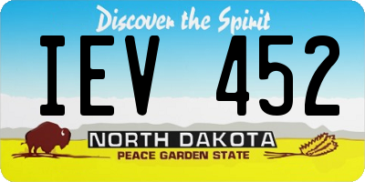 ND license plate IEV452