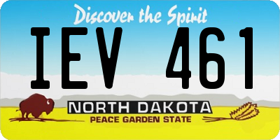 ND license plate IEV461