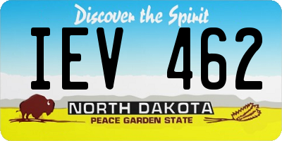 ND license plate IEV462