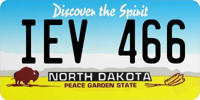ND license plate IEV466