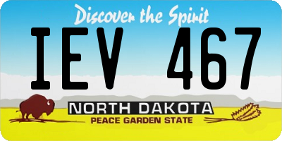 ND license plate IEV467