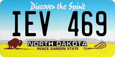 ND license plate IEV469
