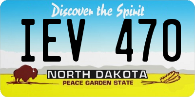 ND license plate IEV470