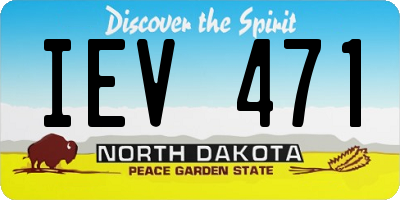 ND license plate IEV471