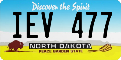 ND license plate IEV477