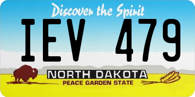 ND license plate IEV479