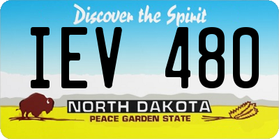 ND license plate IEV480