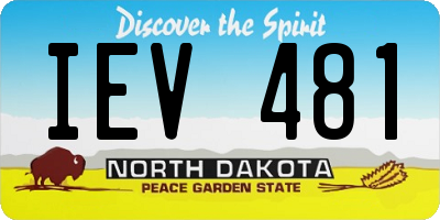 ND license plate IEV481