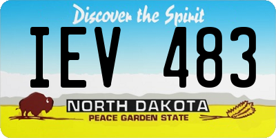 ND license plate IEV483