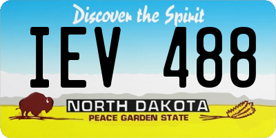 ND license plate IEV488