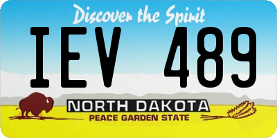 ND license plate IEV489
