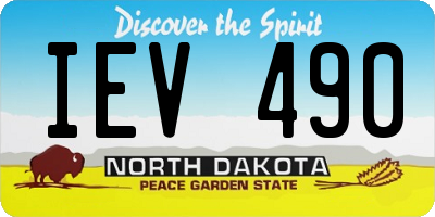 ND license plate IEV490