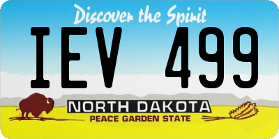 ND license plate IEV499