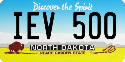 ND license plate IEV500
