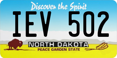 ND license plate IEV502