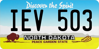 ND license plate IEV503