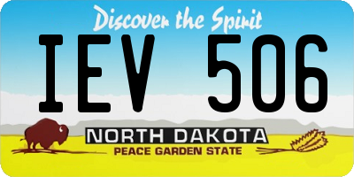 ND license plate IEV506