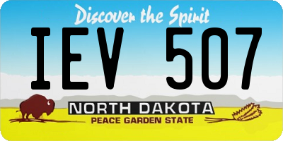 ND license plate IEV507