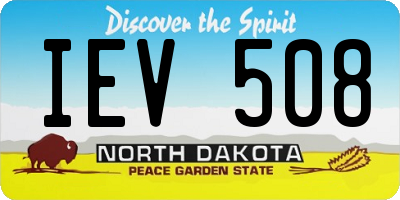 ND license plate IEV508
