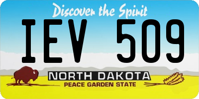 ND license plate IEV509