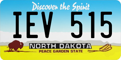 ND license plate IEV515
