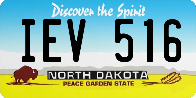 ND license plate IEV516