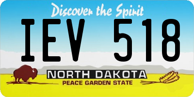 ND license plate IEV518