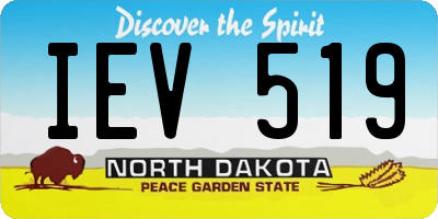 ND license plate IEV519