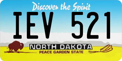 ND license plate IEV521