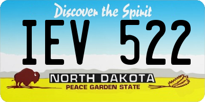 ND license plate IEV522