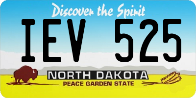 ND license plate IEV525