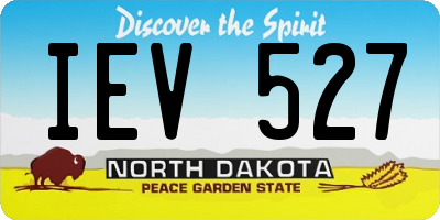 ND license plate IEV527