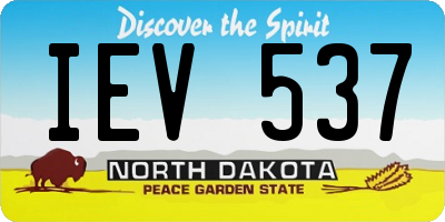 ND license plate IEV537