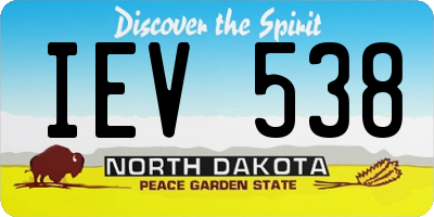 ND license plate IEV538