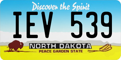 ND license plate IEV539