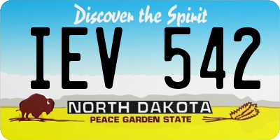 ND license plate IEV542