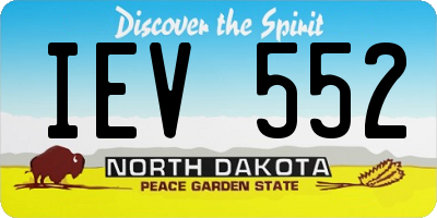 ND license plate IEV552
