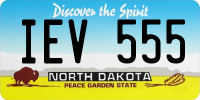 ND license plate IEV555