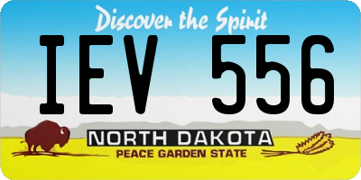 ND license plate IEV556