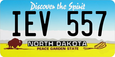ND license plate IEV557