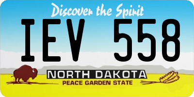 ND license plate IEV558