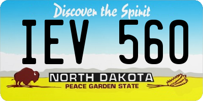 ND license plate IEV560