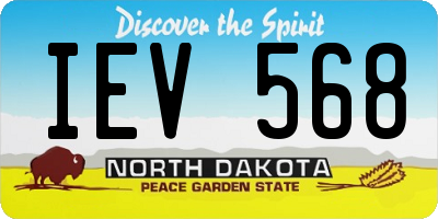 ND license plate IEV568